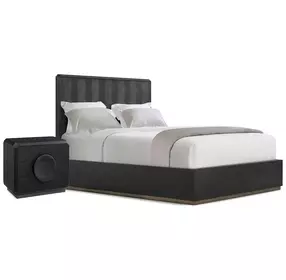 Spencer ST James Onyx and Deep Brown Panel Bedroom Set