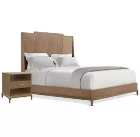 Coastal Tobacco Poinciana Panel Bedroom Set