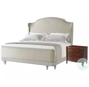 The Madeleine Elsa Distressed Upholstered Panel Bedroom Set