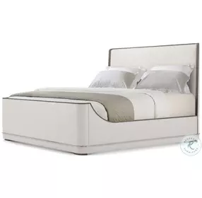 Hudson Pebble Grey Upholstered King Panel Bed