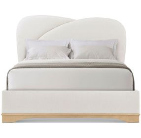 Origins Brown and Sesame California King Upholstered Panel Bed