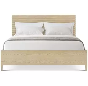 Balboa Coastal Gray California King Panel Bed
