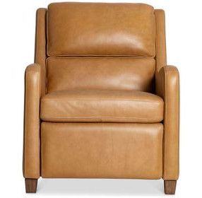 Dillon Brown Leather Recliner with USB Port