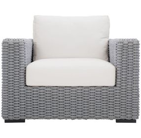 Capri White Performance Fabric Outdoor Lounge Chair