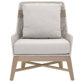 Tapestry Pumice Performance Fabric Upholstered Outdoor Club Chair