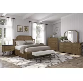 Magnolia Almond Planked Panel Bedroom Set