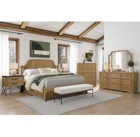 Magnolia Cashew Planked Panel Bedroom Set
