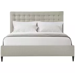 TA Studio Rowan and Gray Performance Fabric California King Upholstered Panel Bed