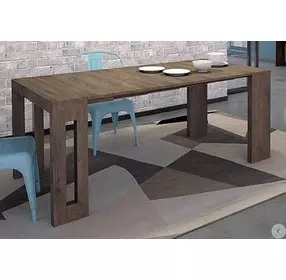 Erika Dark Oak Melamine Extendable Console Dining Table