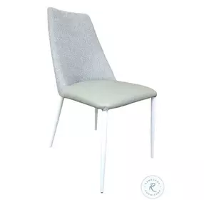Mia Gray Leather Dining Chair Set of 2