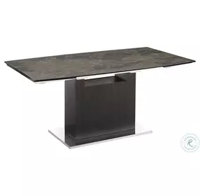 Olivia Brown And Dark Grey Oak Extendable Dining Table