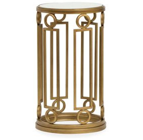 Serenelle Burnished Brass Round Accent Table