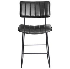 Tribeca Black Vegan Leather Counter Height Stool