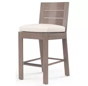 Laguna Canvas Natural Upholstered Outdoor Bar Stool