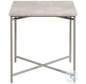 Carrington Silver Large Stone Top Nesting Table