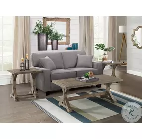 Flynn Dark Walnut Trestle Occasional Table Set