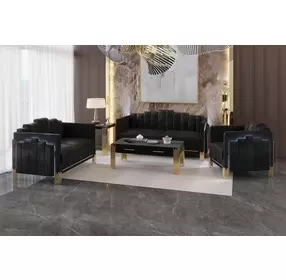 Empire Black Living Room Set