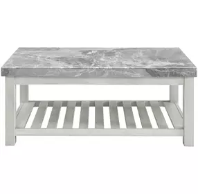 Canova Gray Rectangular Marble Coffee Table