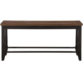 Bermuda Black 54" Counter Height Bench
