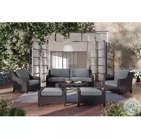 Skye Gray Performance Fabric 6 Piece Outdoor Conversation Set