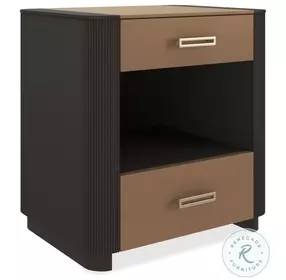 Lovely Dark Chocolate 2 Drawer 25" Nightstand