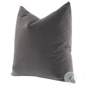 The Basic Dark Dove Velvet 22" Pillow Set of 2