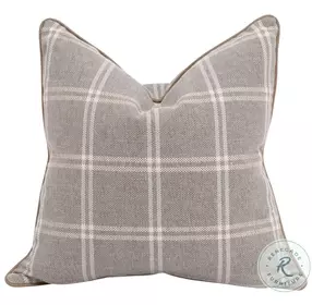 The Not So Basic Walden Stone and Ivanhoe Toast Performance Fabric 22" Essential Pillow Set Of 2