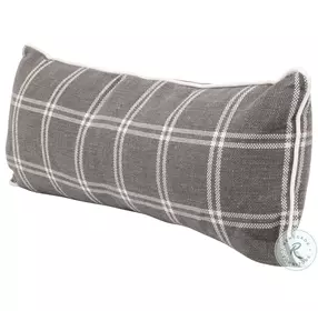 The Not So Basic LiveSmart Walden Smoke And Machale Ivory Piping 34" Lumbar Pillow Set of 2