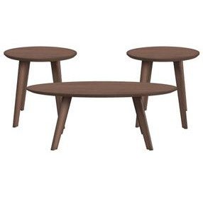 Nicco Walnut 3 Piece Occasional Table Set