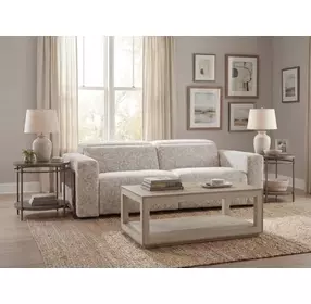 Cascade Lacquered Burlap And Soft Taupe Rectangular Occasional Table Set