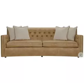 Candace Tan Leather 96" Sofa