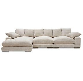 Plunge Cappuccino 3 Piece Modular Large Sectional with Pillows