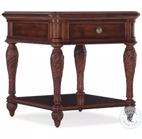 Charleston Maraschino Cherry 1 Drawer End Table
