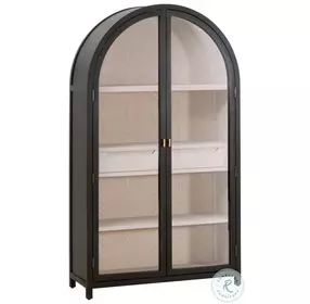 Toulouse Black And Natural Display Cabinet