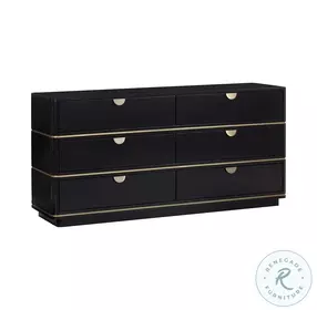 Julieta Black 6 Drawer Dresser
