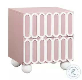 Tori Motif Mauve Nightstand