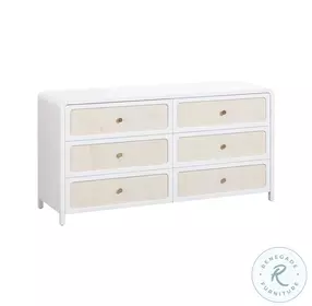 Patty White 6 Drawer Dresser