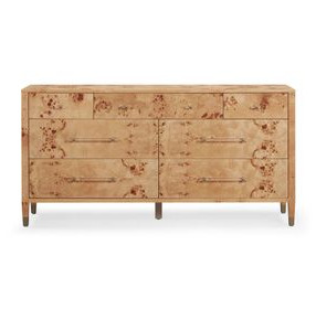 Brandyss Honey Burl 7 Drawer Dresser