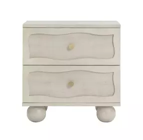 Grappa Whitewashed 2 Drawer Nightstand