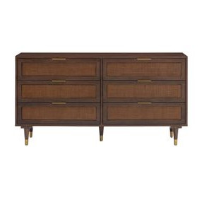 Sierra Dark Chocolate Brown 6 Drawer Dresser