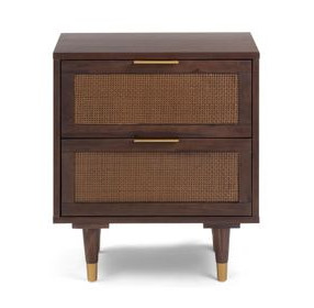 Sierra Dark Chocolate Brown 2 Drawer Nightstand