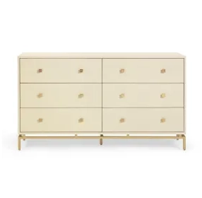 Pesce Cream 6 Drawer Dresser