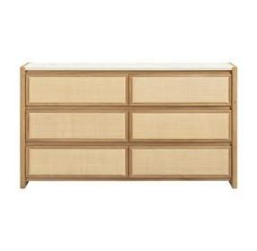 Paige Natural Oak 6 Drawer Dresser