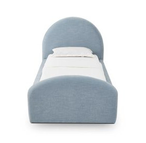 Moon Chambray Blue Performance Chenille Twin Bed