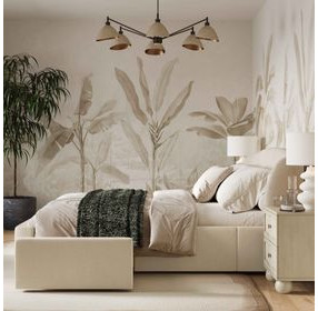 Corey Cream Performance Fabric Upholstered Storage Panel Bedroom Set
