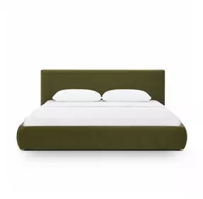 Isla Green Performance Velvet King Upholstered Panel Bed