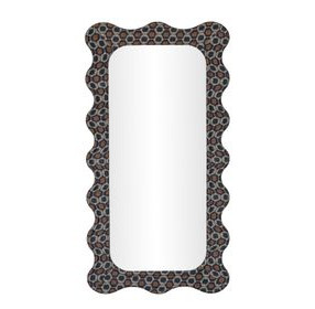 Charlene Biologic Print Rectangular Wall Mirror