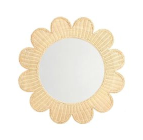 Coralie Natural Round Wall Mirror