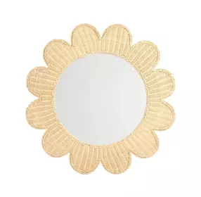 Coralie Natural Round Wall Mirror