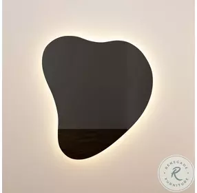 Phoebe Black Tinted LED Teardrop Wall Mirror